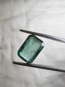 Émeraude naturelle zambienne de 3,78 carats, taille octogonale à facettes, pierre précieuse verte en vrac pour bijoux fins, bagues, pendentifs, vente en gros - Product Image 2
