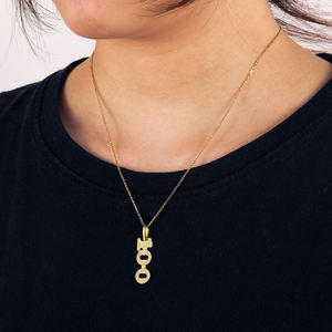 Iced Out 100 <b>Number</b> Pendant <b>Gold</b> Plated Alloy Charm Crystal Rhinestone Hip Hop Unisex Jewelry - Product Image 2