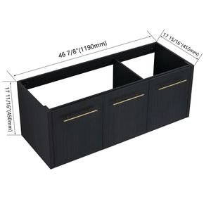 Mobile bagno sospeso da 48 pollici con mobiletto senza lavabo - BVB09148BCT - Product Image 3
