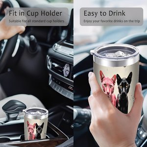 Stainless Steel Tumbler 20oz Double Wall Vacuum <b>Insulated</b> Travel <b>Cup</b> With Lid For Hot Cold Drinks - Product Image 4