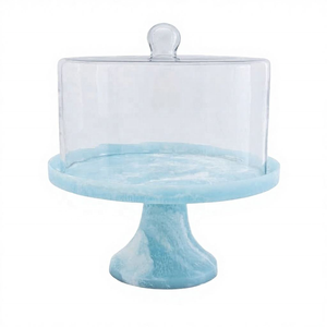 APEX ALIGN Artizon Studio Decorative Glossy Resin Eco-Friendly Handmade Non-Toxic <b>Cake</b> Stand Sturdy Pedestal Base Hand Wash Only - Product Image 1