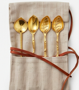 Luxurious <b>Small</b> Gold Finished <b>Spoon</b> Elegant Dessert Tea Coffee <b>Spoon</b> For Home Kitchen Wedding Party Gift Modern Flatware Decor - Product Image 6