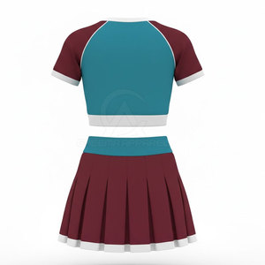 Uniforme de cheerleading en tissu polyester et élasthanne respirant et extensible pour l'entraînement et les pratiques en extérieur - Product Image 2