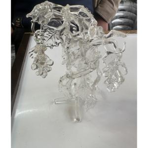 Arbre en verre soufflé à la main avec fleurs mobiles, artisanat en verre unique - Product Image 6