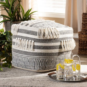 Pouf de rangement pliable pouf marocain Console en incrustation d'os tabouret pouf moderne rembourré pouf pour enfants couverture amovible pouf de canapé - Product Image 6
