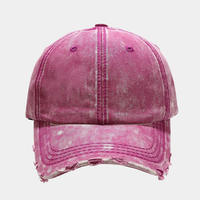 Casquette de baseball en jean délavé, 6 panneaux, réglable, unisexe, décontractée, couleur unie, en coton, toutes saisons, style adulte