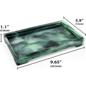 Meilleure Vente Plateau de Service Ovale en Résine Bicolore, Assiettes Faits Main Écologiques et Lavables au Lave-Vaisselle pour Mariages et Usage Domestique - Product Image 6