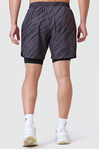 Wholesale <b>Mens</b> Custom 2 in 1 Sports <b>Shorts</b> Double Layer Premium Running Gym <b>Shorts</b> With Compression Inner Liner <b>Quick</b> <b>Dry</b> Fabric - Product Image 4