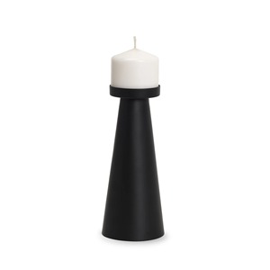 AWE Matte <b>Black</b> Cylindrical Pillar <b>Candle</b> <b>Holder</b> for Home Decoration <b>Metal</b> Material Christmas - Product Image 1