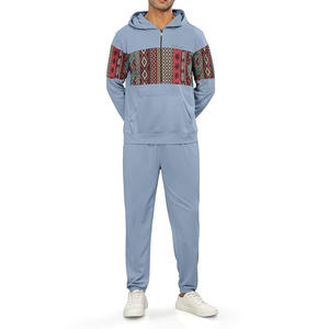 Survêtement slim noir imprimé personnalisé pour homme – Idéal pour le sport et les loisirs - Product Image 2