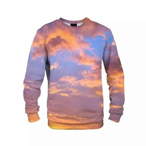 เสื้อสเวตเชิ้ตผู้ชายสีแดงดำไล่เฉดพิมพ์ลาย ทรงปกติ คอกลม สวมใส่สบายๆ ผ้าถัก เหมาะสำหรับฤดูใบไม้ร่วง ทำจากผ้าฝ้าย - Product Image 2