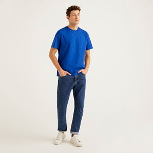 Camiseta Oversize de Algodón Grueso para Hombre con Hombros Caídos, Lisa, para Impresión Personalizada, Servicio OEM, Venta al por Mayor - Product Image 3