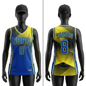 เสื้อบาสเก็ตบอลหญิง 160 GSM ผ้าโพลีเอสเตอร์ตาข่ายระบายอากาศ สีแดงเลือดหมู แถบข้างสีส้ม พิมพ์ลายแบบซับลิเมชั่น ชื่อและหมายเลขตามสั่ง - Product Image 2