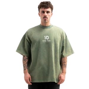 เสื้อยืดผู้ชายไซส์ใหญ่ทรงหลวม แขนสั้น ผ้าฝ้าย สตรีทแวร์ เสื้อยืดลำลอง แฟชั่น เสื้อผ้าลำลอง ขายส่ง รับผลิตตามสั่ง - Product Image 1