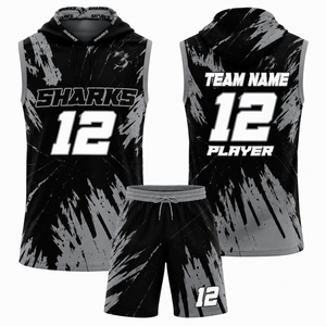 Ensemble Maillot et Short de Football Américain Personnalisé Sublimé à Capuche Sans Manches pour Hommes Adultes – Tenue d'Entraînement d'Équipe - Product Image 5