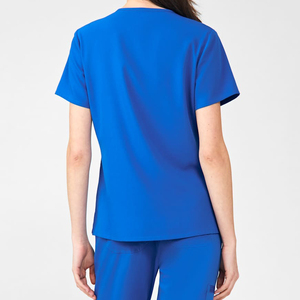 Wholesale Custom Women Medical Scrubs <b>Set</b> Nursing Uniform Breathable Hospital Scrub Suit OEM Customizable Blue Hospital Uniform - Product Image 3