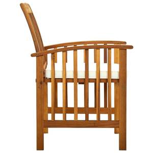 Ensemble de 4 chaises de jardin en bois d'acacia massif, taille standard, meubles d'extérieur - Product Image 5