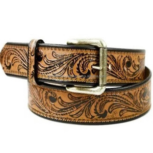 Handmade <b>Tooling</b> Men's <b>Leather</b> Western <b>Belt</b> with High Quality extra Strong <b>tooled</b> <b>leather</b> <b>belt</b> at Wholesale Manufacturer - Product Image 6