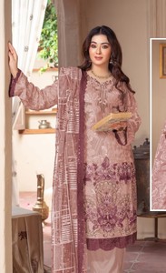 Ensemble Kurti élégant en mousseline de soie brodée, réversible, extensible, style moderne, avec dupatta |   Costume de créateur avec broderie Khatli |   Fête - Product Image 5