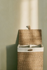 Seagrass <b>basket</b> divided into 2 compartments Handmade <b>Storage</b> <b>Basket</b> Wholesale eco-friendly Made in Vietnam - Product Image 3