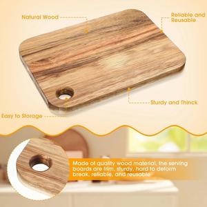 Tabla de Cortar de Madera de Acacia, Diseño Natural Grueso y Duradero, Superficie Apta para Cuchillos, Fácil de Guardar para Cortar y Servir Diariamente - Product Image 5