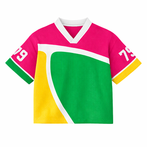 เสื้อฟุตบอลสไตล์สตรีทแวร์แบบสั่งทำพิเศษ ผ้าตาข่าย ดีไซน์ย้อนยุคแบบวินเทจ สีสันตัดกัน ระบายอากาศได้ดี ซับเหงื่อ เสื้อเจอร์ซีย์สำหรับทุกเพศ - Product Image 3