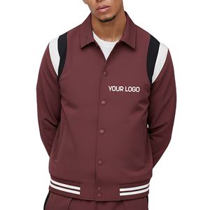 Veste universitaire en tricot régulier pour hommes en gros, automne, 100% laine, tissu en toile, confortable, streetwear, option grande taille - Product Image 1