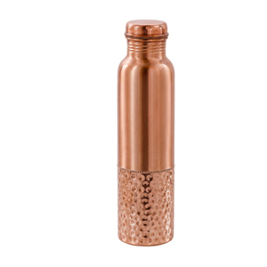 Latest Copper <b>Water</b> <b>Bottle</b> With Diamond Hammered Design Eco-Friendly Ayurvedic Copper Flask For Yoga & <b>Gym</b> Leak-Proof Custom - Product Image 2