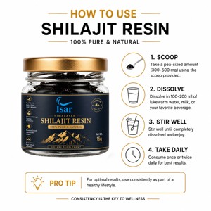 Résine de Shilajit de l'Himalaya 100% authentique de qualité supérieure, 15g, pure, extraite de haute altitude de la chaîne himalayenne - Product Image 4