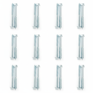Vis à tête hexagonale en acier au carbone zingué classe 4.8 6.8, filetage partiel, M6-M12, métrique-pouces, DIN/ANSI, modèle PDC 13 - Product Image 1