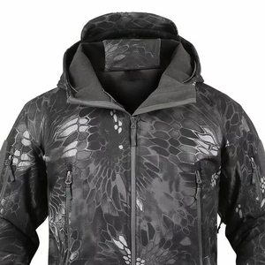 Veste tactique cargo pour camping, randonnée, chasse, escalade, 2026, vente en gros, vestes tactiques d'hiver en polaire Sharkskin pour hommes - Product Image 5