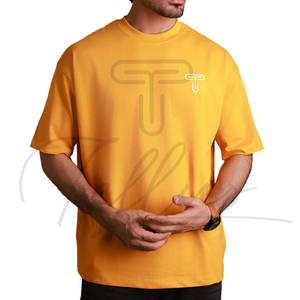 T-shirt Sportif Homme Grande Taille en Coton Tricoté 100% Personnalisé Coupe Droite Écologique Respirant Épaules Tombantes Vente en Gros - Product Image 4