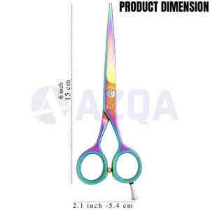 Ciseaux de coiffure professionnels en acier inoxydable multicouche de 6 pouces de qualité supérieure pour salon de coiffure - Product Image 2