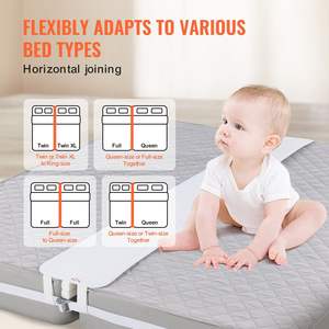 Kit de conversion de pont de lit en mousse à mémoire de forme 25D avec sangle à boucle métallique robuste, 80 pouces de long x 12 pouces de large, pour matelas de lit King Split King - Product Image 5