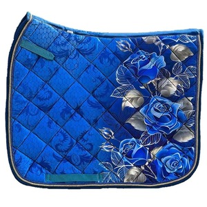 Almohadilla de Silla de Montar Acolchada Verde con Patrón de Rosas, Material de Poliéster, para Doma Clásica y Salto Ecuestre, Servicio OEM Disponible - Product Image 4