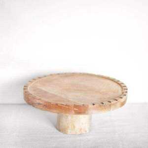Support à gâteau rond en bois écologique, compatible lave-vaisselle - Product Image 6