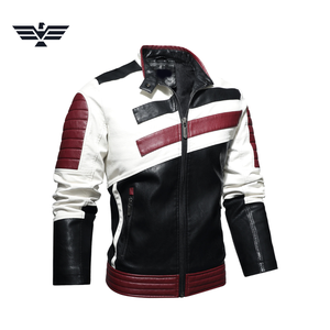 Chaqueta de Motociclista de Cuero Genuino para Hombre EMPIRE of TREND WEARS, Cuello Alto, Cierre de Cremallera, Corte Ajustado, Reversible, Acolchada, para Otoño - Product Image 3