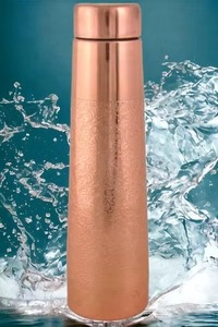 Bouteille d'eau en cuivre pur martelé, finition émaillée, écologique, faite à la main, article cadeau, vente en gros - Product Image 2