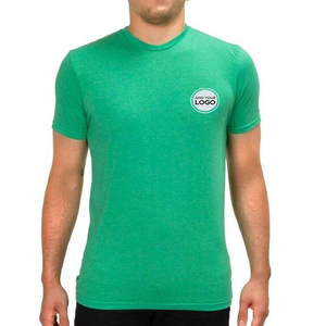 T-shirts unis en tissu mélangé, coupe classique, vente en gros, fournisseur canadien, t-shirts décontractés en tissu mélangé pour impression sérigraphique - Product Image 1