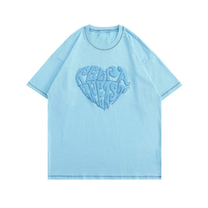 Camiseta Extra Grande de Algodón Ecológico de Alta Calidad de 220 g para Hombre, Cómoda y Elegante, con Impresión Personalizada en Relieve y Logotipo en la Parte Delantera - Product Image 2