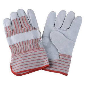 Guantes de trabajo de palma doble de cuero gris de alta calidad OEM para hombre, hechos en Pakistán, guantes de soldadura. - Product Image 2