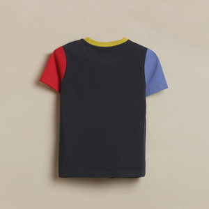T-shirt pour garçons, léger, en coton, manches courtes, style décontracté, col rond, avec logo personnalisé - Product Image 4