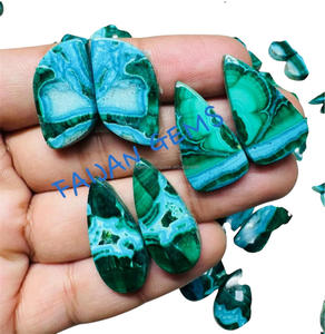คริสโซโคลลาและมาลาไคต์ธรรมชาติอัญมณีคริสตัลขัดเงาแบบหลวมอัญมณีทุกขนาดและรูปทรงคอลเลกชันผสม - Product Image 1