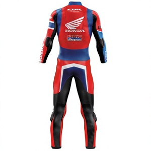 Traje de Carreras Rojo Personalizado Xavi Vierge CBR, Mono de Cuero Genuino de Primera Calidad, 1 Pieza, para Pista/Motociclismo, Cuero Vacuno/Canguro, MotoCP - Product Image 2