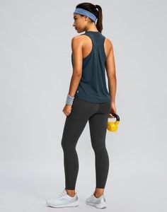 Top Corto de Tirantes para Mujer, Estilo Camiseta, Acanalado, Sin Mangas, Transpirable, de Algodón Elástico, Ajustado, Informal, para Verano, Gimnasio, Yoga, Fitness - Product Image 3