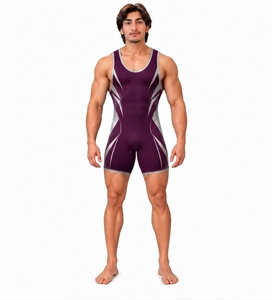 Traje de Baño para Hombre sin Mangas con Estampado por Sublimación, Cuello Redondo, Spandex y Nailon, Transpirable, para Todas las Temporadas - Product Image 1