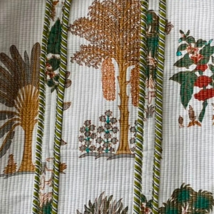 Bohemian Panelled Cotton Tote <b>Bag</b> Embroidery Floral Pattern Zipper Closure Eco-friendly <b>Foldable</b> Handmade Lightweight - Product Image 6