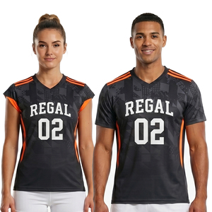 เสื้อวอลเลย์บอลแบบกำหนดเองสำหรับผู้ชายและผู้หญิง เสื้อวอลเลย์บอล Regal แบบยูนิเซ็กซ์ คอวี แขนตัดเย็บพิเศษ ลายพิมพ์แบบ Sublimation - Product Image 6
