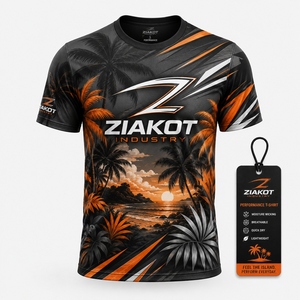 เสื้อยืด ZIAKOT รุ่นใหม่ ดีไซน์พิเศษสำหรับผู้ชาย ลายมัดย้อมสีขาว-ฟ้าอ่อน แบบ 3 มิติ เพิ่มประสิทธิภาพการเล่นกีฬา - Product Image 6