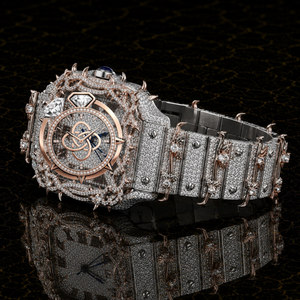 Montre de luxe pour homme en moissanite haut de gamme, pierres VVS, bracelet entièrement pavé - Product Image 2